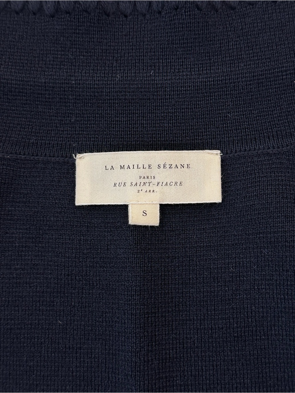 Sezane BETTY CARDIGAN S Navy - Picture 5 of 8